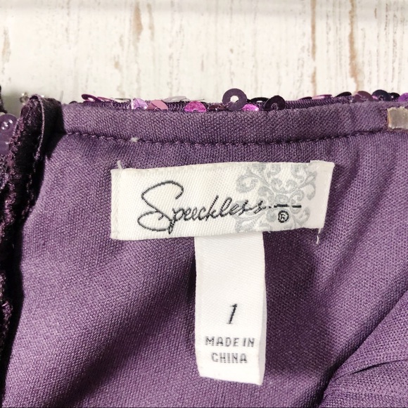 Speechless plum sequin strapless cutout top - Picture 8 of 8